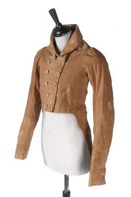 Lot 94 - A rare young man's nankeen tailcoat, 1815-20,...