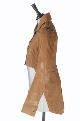 Lot 94 - A rare young man's nankeen tailcoat, 1815-20,...