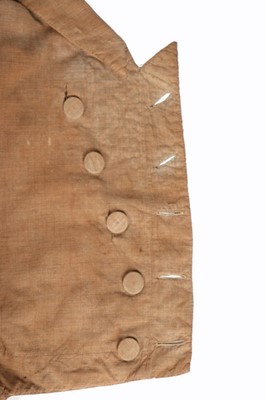 Lot 94 - A rare young man's nankeen tailcoat, 1815-20,...