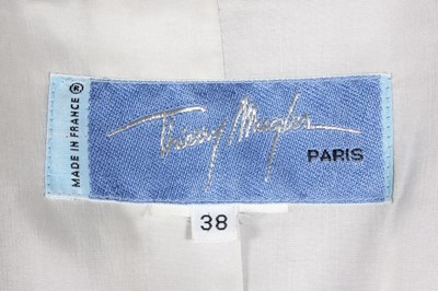 Lot 21 - A Thierry Mugler powder blue moss crepe suit,...