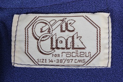 Lot 26 - An Ossie Clark for Radley blue moss crepe...