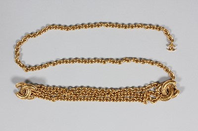 Lot 34 - A Chanel chain linked belt, 1980s, signed,...