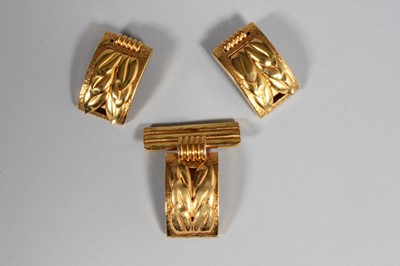 Lot 39 - Two pairs of Hermès earrings, both signed, one...