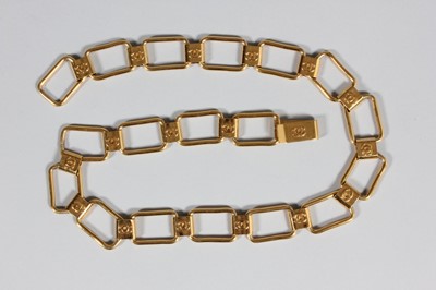 Lot 40 - A Chanel gilt link belt, signed, the...