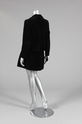Lot 48 - A Vivienne Westwood black velvet suit, 1986,...