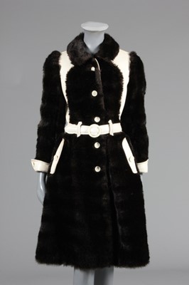 Lot 106 - A Courrges faux fur coat, late 1960s, labelled...
