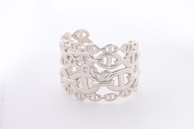 Lot 54 - An Hermès 'Chaîne d'Ancre' sterling silver...