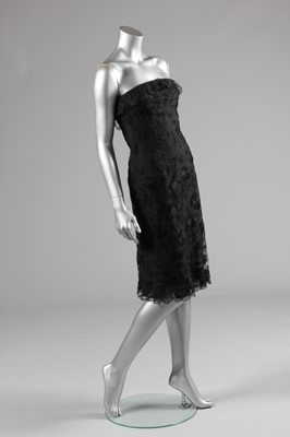 Lot 104 - A Balenciaga couture black lace cocktail...