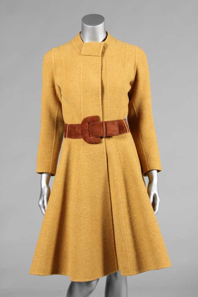 Lot 136 - A Madame Grès mustard wool coat, probably