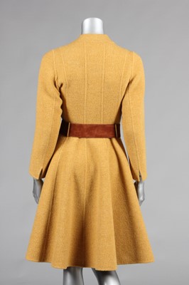 Lot 136 - A Madame Grès mustard wool coat, probably...