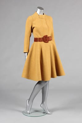 Lot 136 - A Madame Grès mustard wool coat, probably...