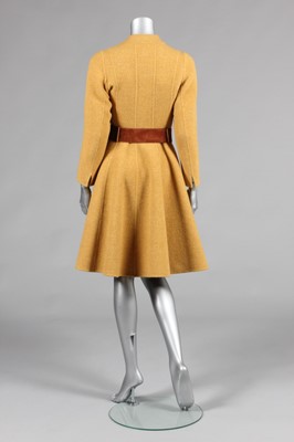 Lot 136 - A Madame Grès mustard wool coat, probably...