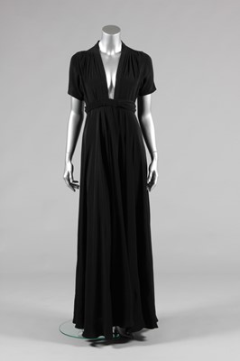 Lot 139 - An Ossie Clark black silk crêpe 'Bridget'...