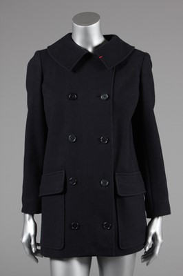 Lot 132 - Diana Vreeland's Saint Laurent navy wool pea...