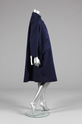 Lot 130 - Diana Vreeland's Mainbocher navy wool coat,...