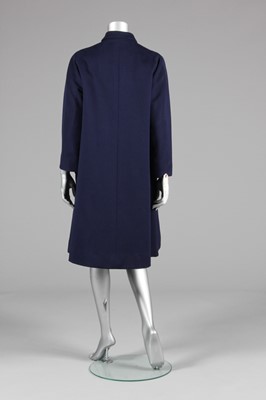 Lot 130 - Diana Vreeland's Mainbocher navy wool coat,...