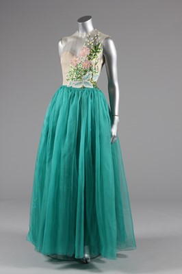 Lot 140 - A couture embroidered organza evening gown,...