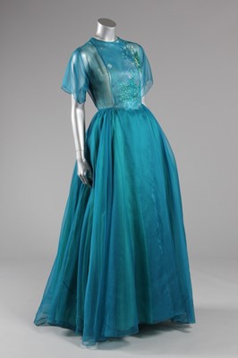 Lot 140 - A couture embroidered organza evening gown,...