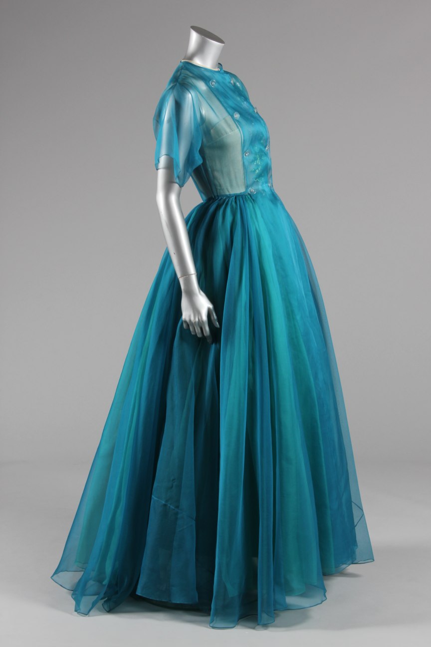 Elegant And Fashionable Off-Shoulder Printed Organza Evening Gown Maxi Dress