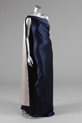 Lot 185 - An Alexander McQueen midnight blue satin bias...