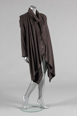 Lot 145 - An Issey Miyake brown wool/silk coat, late...