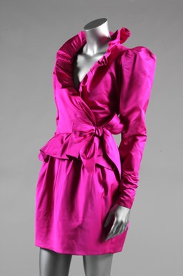 Lot 273 - An Yves Saint Laurent fuchsia pink cocktail...