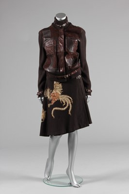 Lot 179 - An Alexander McQueen embroidered wool ensemble,...