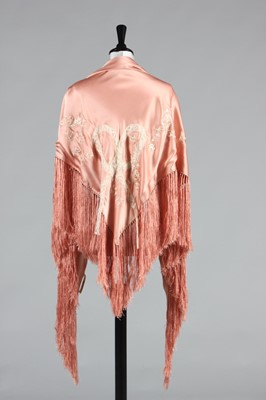 Lot 189 - A John Galliano embroidered satin shawl, 1990s,...