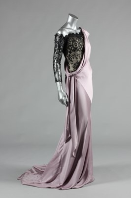 Lot 183 - An Alexander McQueen bias cut lilac satin and...