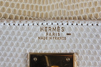 Lot 9 - An Hermès caramel lizard Kelly bag, 1996,...