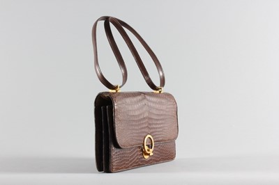 Lot 1 - An Hermès brown crocodile handbag, late 1960s,...