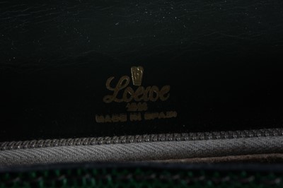 Lot 3 - A Loewe green lizard bag, late 1960s, maker's...