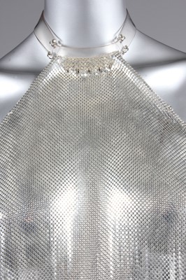 Lot 180 - A Paco Rabanne chainmail halterneck bodice and...