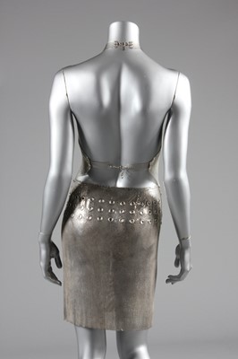 Lot 180 - A Paco Rabanne chainmail halterneck bodice and...