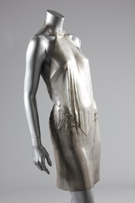 Lot 180 - A Paco Rabanne chainmail halterneck bodice and...