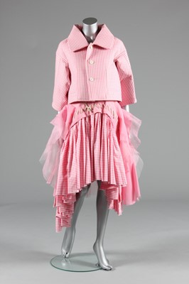 Lot 173 - A Commes des Garons pink gingham padded jacket...