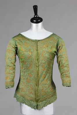 Lot 29 - A rare green and yellow knitted silk woman's...