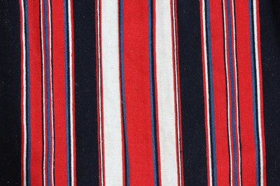 Lot 33 - A striped homespun wool 'revolutionary' skirt,...