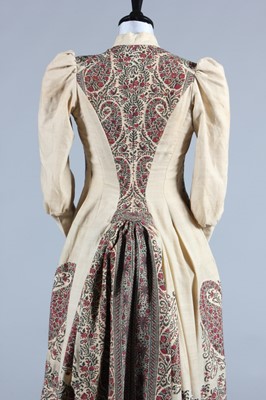 Lot 42 - A tea gown, circa 1890, formed from an 1830s...