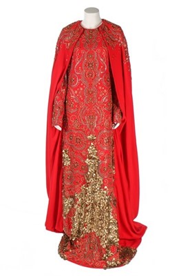 Lot 265 - An Alexander McQueen heavily embellished red...