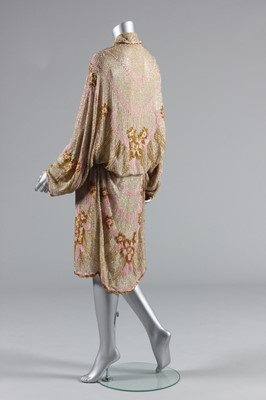Lot 47 - A beaded muslin opera coat, mid 1920s, the...