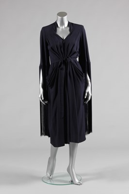 Lot 75 - A Marcelle Alix couture navy crêpe dinner...