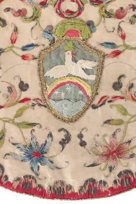 Lot 88 - An embroidered shaped silk purse, probably...