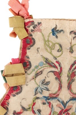 Lot 88 - An embroidered shaped silk purse, probably...