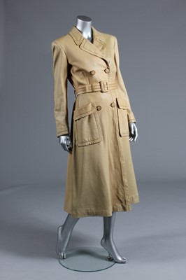 Lot 76 - A rare Hermès leather coat, late 1940s-early...