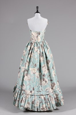 Lot 86 - A chiné taffeta ball gown, attributed to Maggy...