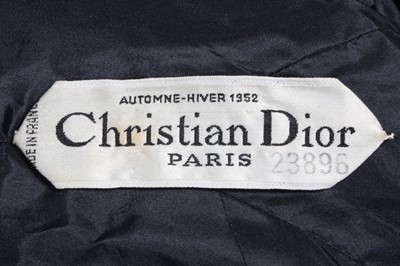 Lot 88 - A Christian Dior couture heavy black silk...