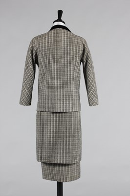 Lot 82 - A Balenciaga couture black and white tweed...