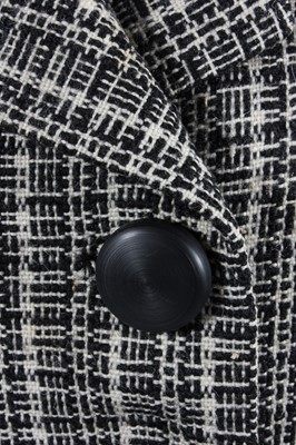 Lot 82 - A Balenciaga couture black and white tweed...