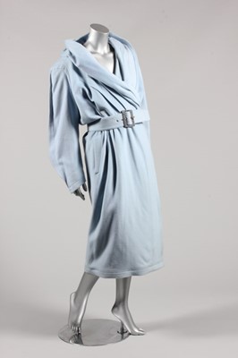 Lot 6 - A Thierry Mugler pale blue wool/cashmere coat,...